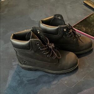 Kids Black Timberland Boots